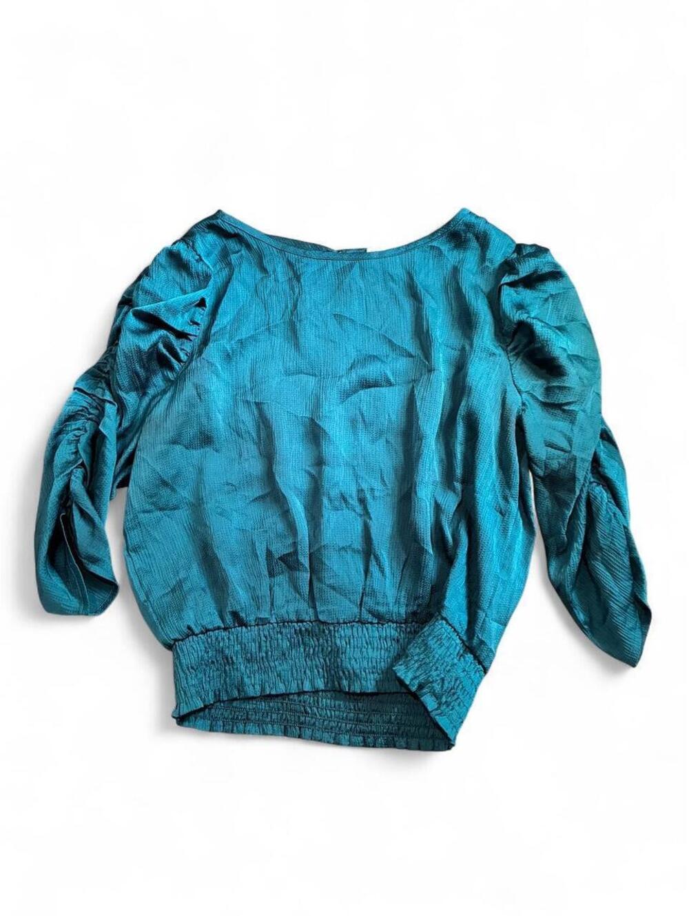 Paper Crane Women's Blue and Green Blous